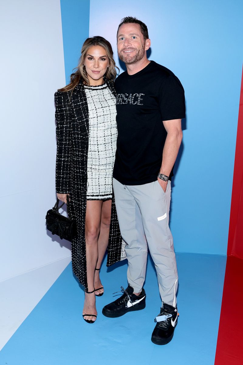 NEW YORK, NEW YORK - SEPTEMBER 07: Allison Holker (L) attends the alice + olivia by Stacey Bendet Spring 2025 Presentation at Highline Stages on September 07, 2024 in New York City. (Photo by Dimitrios Kambouris/Getty Images for alice + olivia)