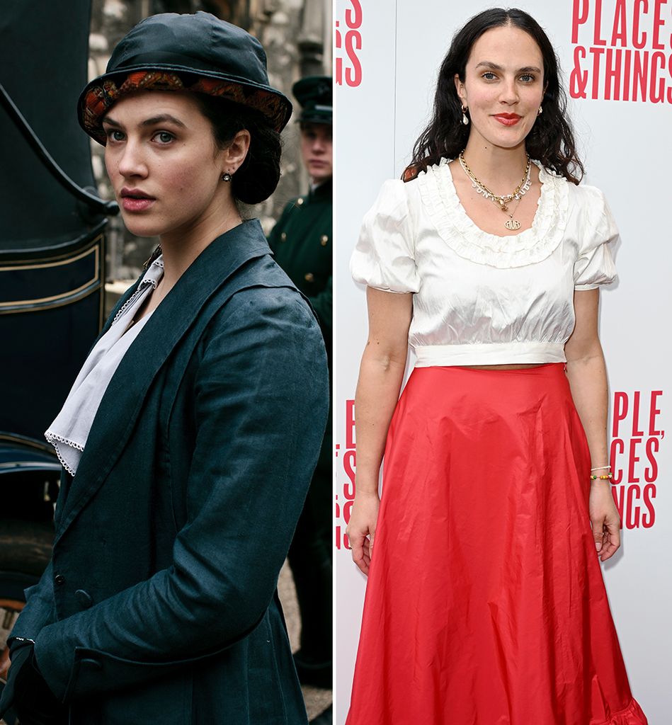 Jessica Brown Findlay in Downton Abbey / Jessica Brown Findlay attends the opening night of "People, Places And Things"