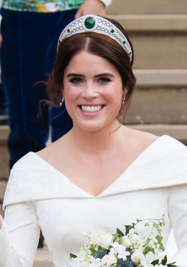 Princess Eugenie leaves St George's Chapel in Windsor Castle