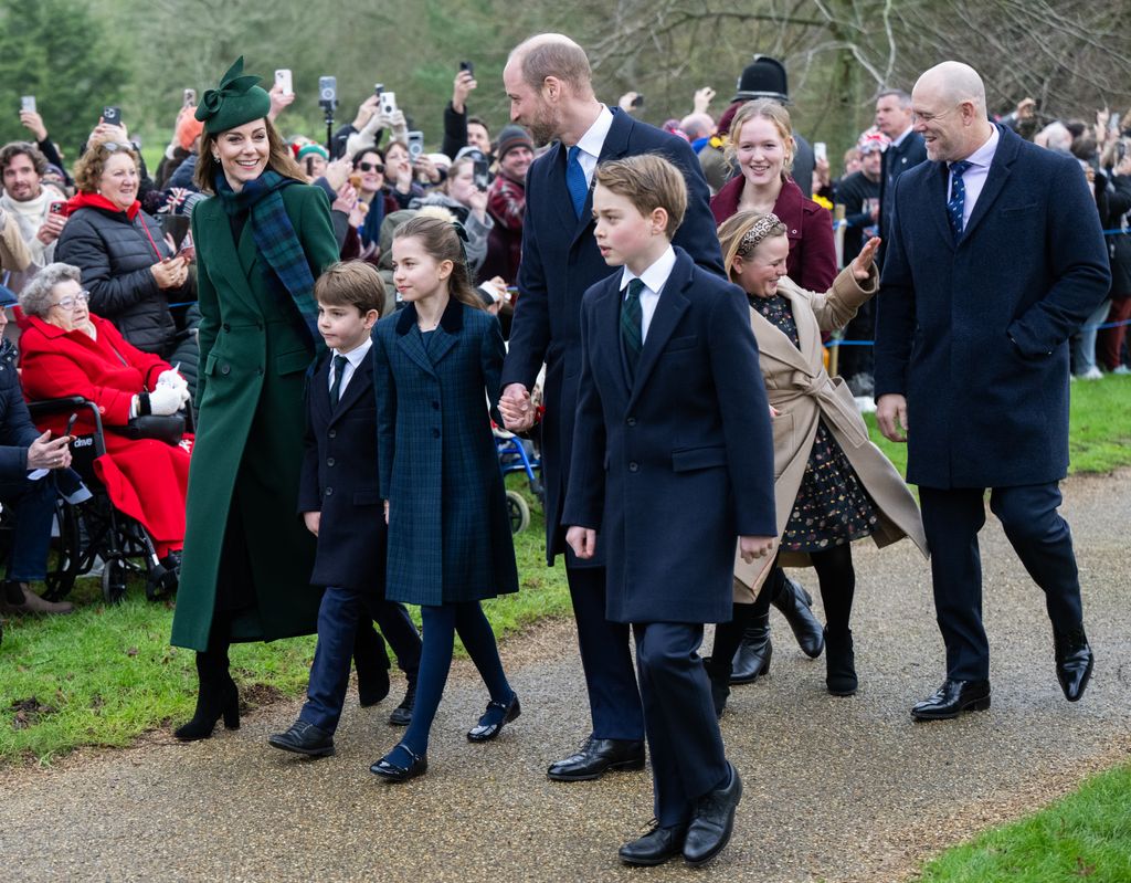 Mike Tindall was spotted sharing a giggle with daughter Mia and niece Savannah