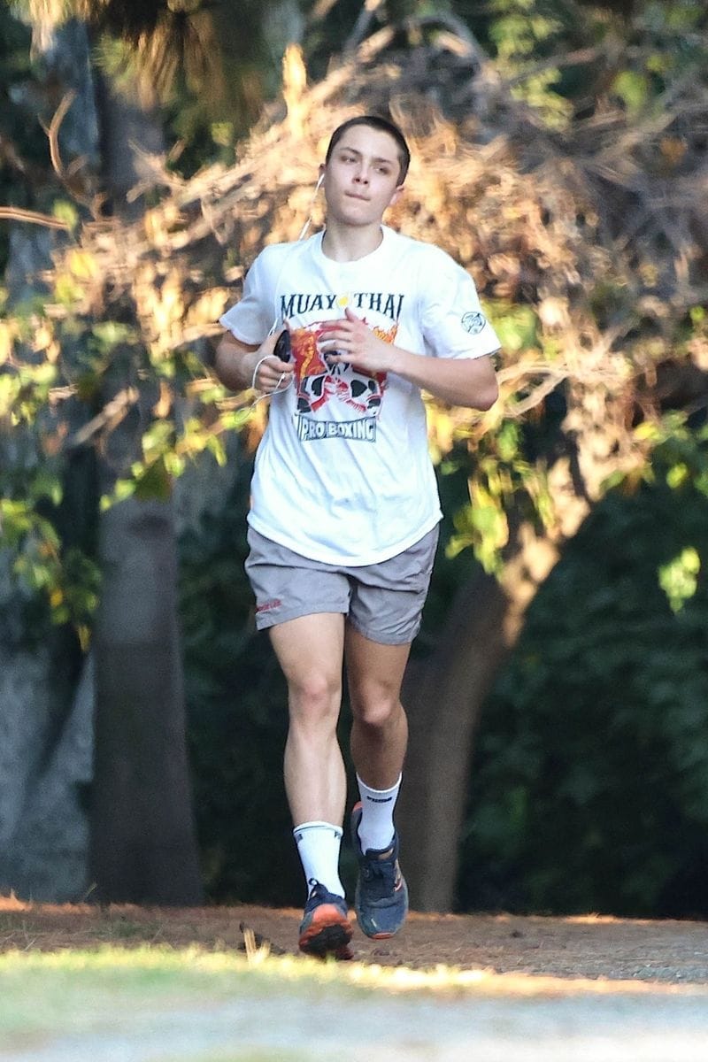 
 Knox Leon Jolie-Pitt, the son of Angelina Jolie and Brad Pitt, is seen enjoying a solo run through Griffith Park in Los Angeles. 