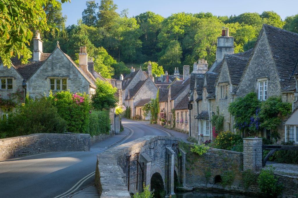 Early Morning in Castle Combe, the Cotswolds, Wiltshire, England