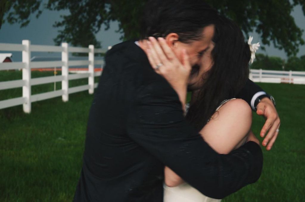 Keiran Culkin and Jazz Charton on their wedding day in 2013