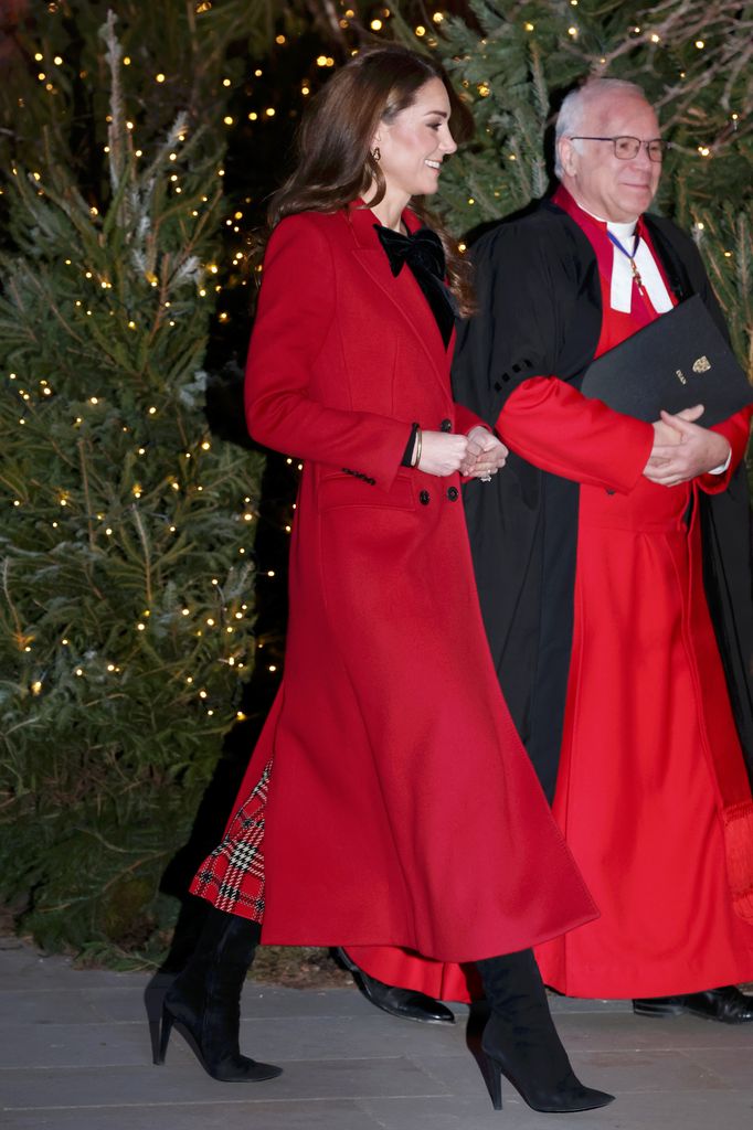 Catherine Princess of Wales attends the 'Together At Christmas' Carol Service at Westminster Abbey on December 06, 2024 in London, England