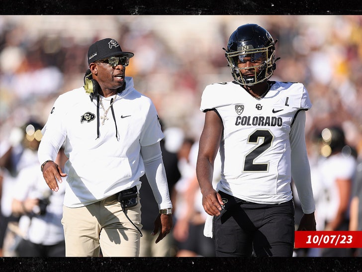 Deion Sanders and Shedeur Sanders colorado buffaloes