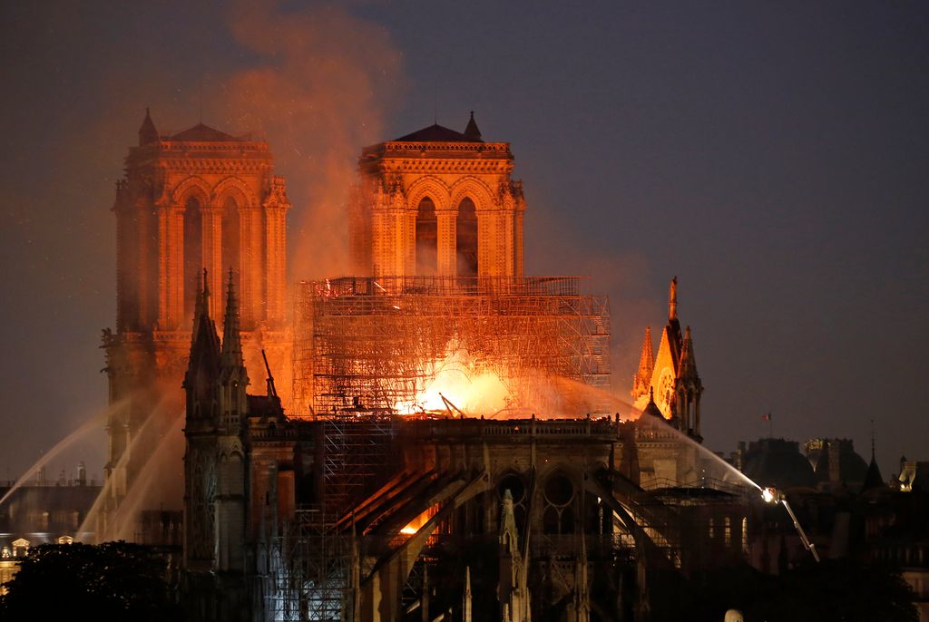 Notre-Dame Cathedral up in flames