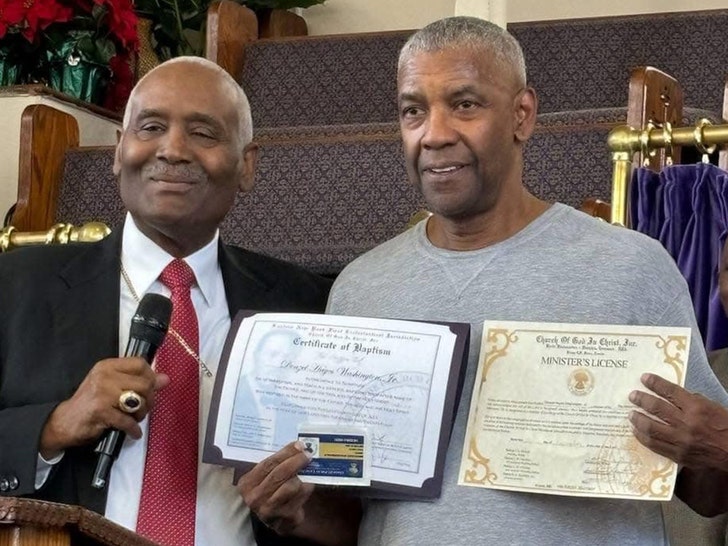 denzel washington gets baptized