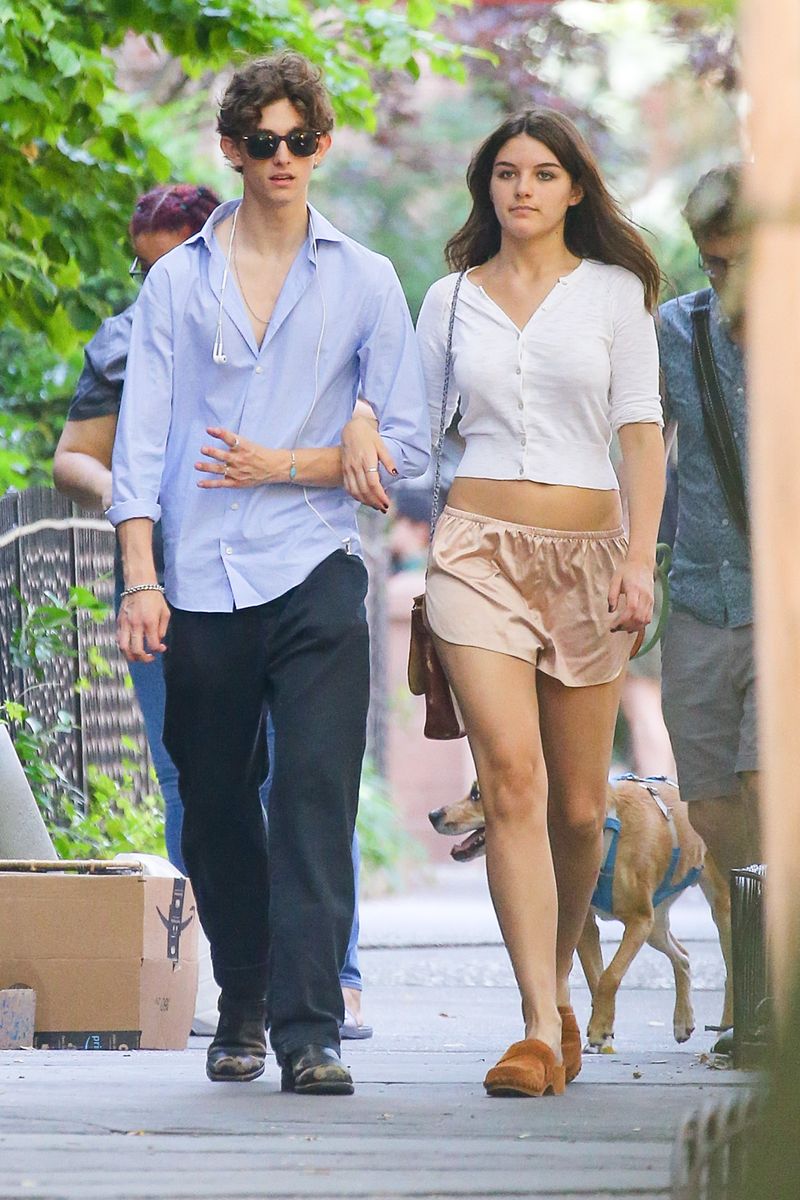 Suri Cruise and boyfriend seen arm-in-arm while taking a romantic stroll in the upper west side in New York City. 