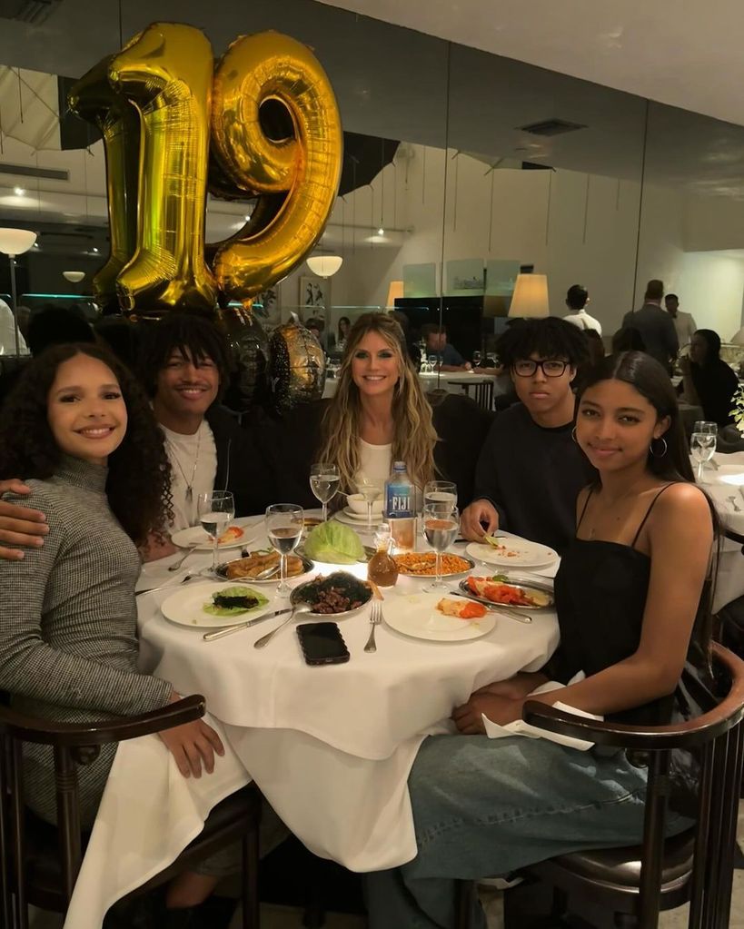 Heidi Klum celebrates her son's 19th birthday with three of her four children