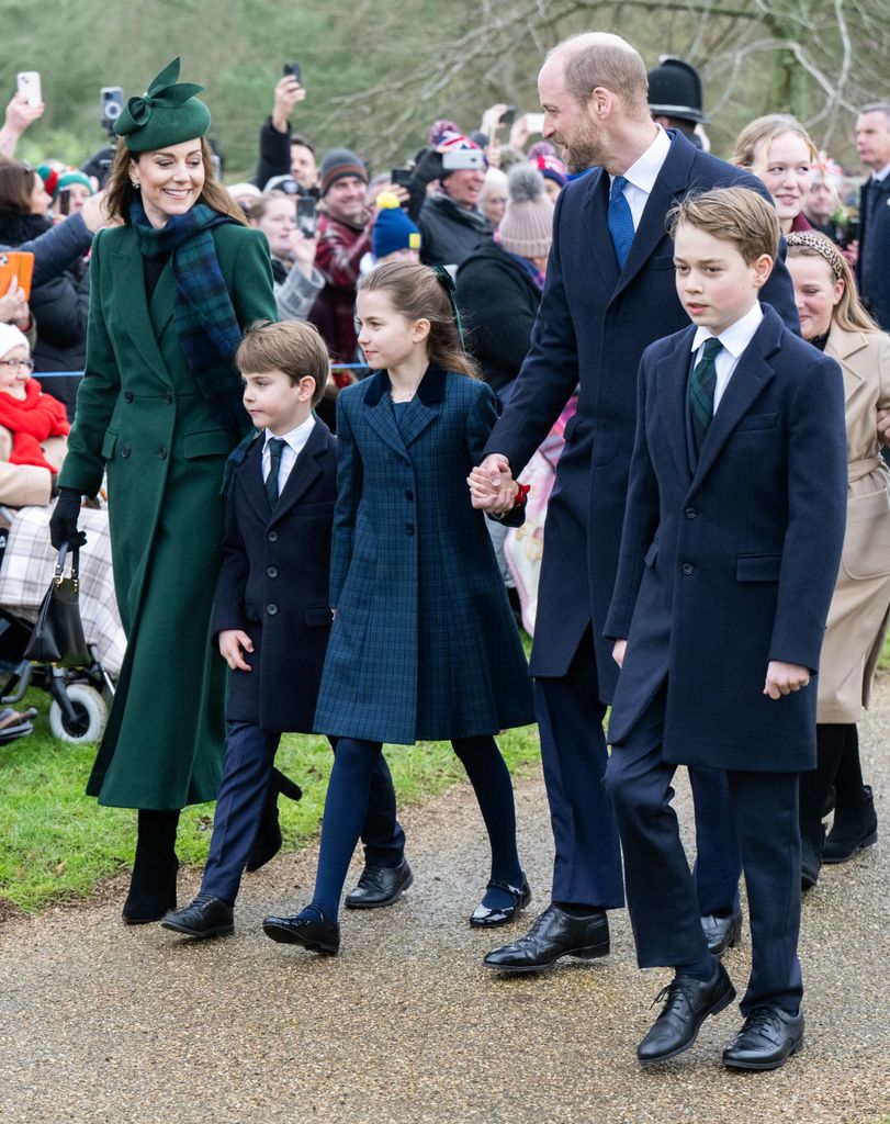 The Wales family attend the Christmas Morning Service 