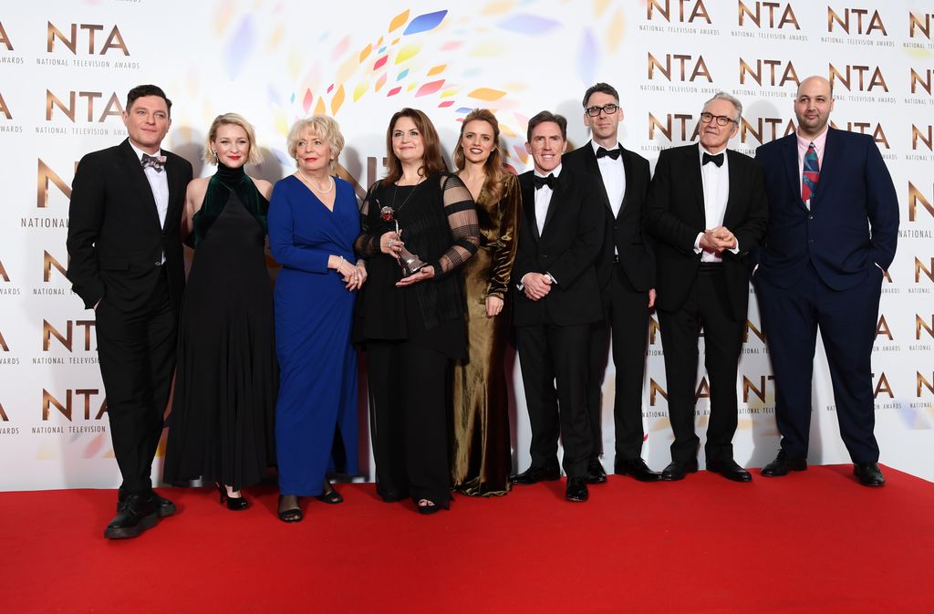 Mathew Horne, Joanna Page, Alison Steadman, Ruth Jones, Laura Aikman, Rob Brydon, Robert Wilfort and Larry Lamb at the NTAs