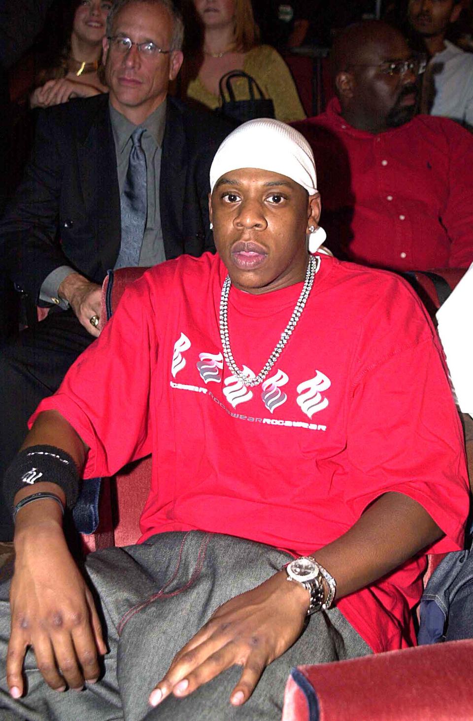 Jay-Z, seated at the 2000 MTV VMAs.