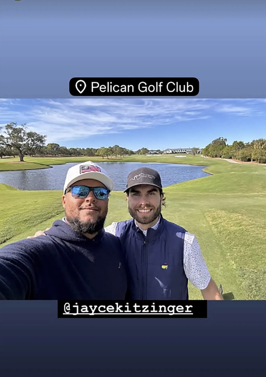 Connor Cruise spent the day golfing with his friend