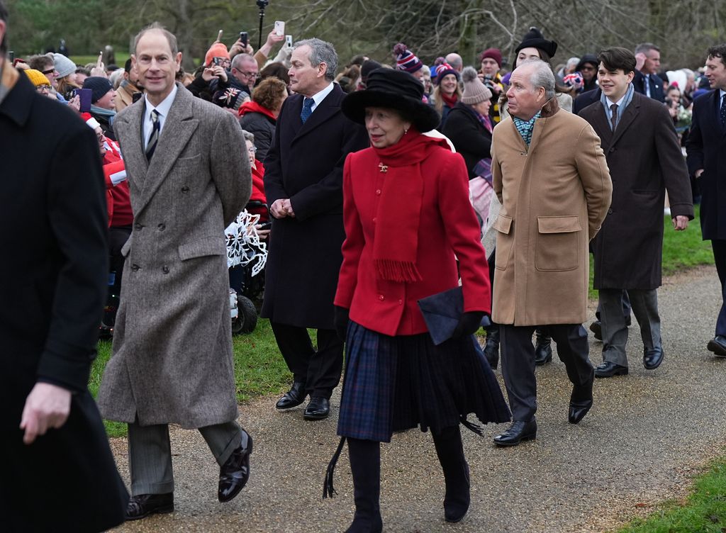 Princess Anne and Prince Edward attend Christmas Day service