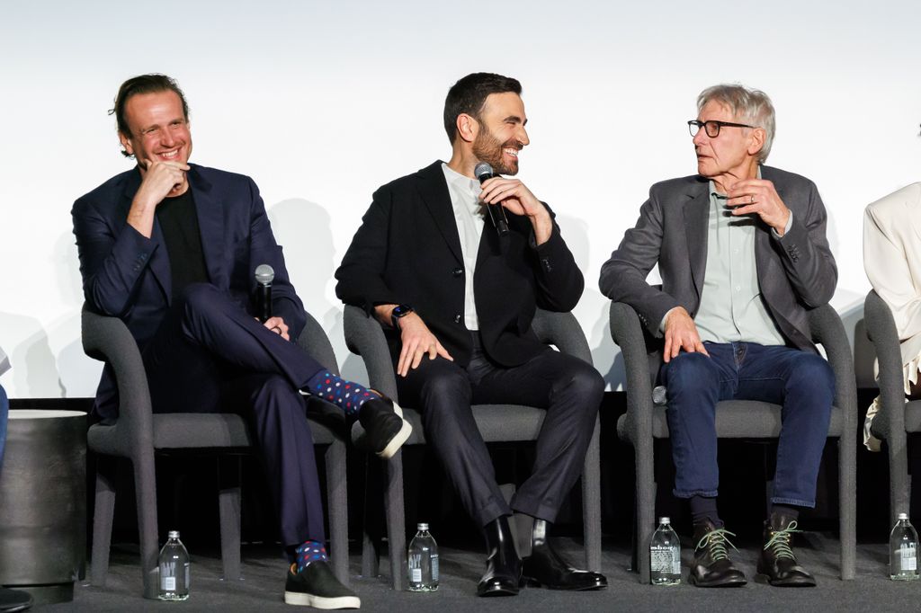 Jason Segel, Brett Goldstein, Harrison Ford at the Deadline x Apple TV+ "Shrinking FYC" event held at Harmony Gold on December 13, 2024 in Los Angeles, California