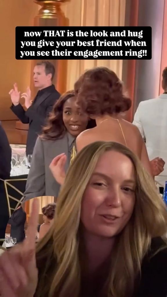 Ayo Edebri talking to Zendaya at the Golden Globes