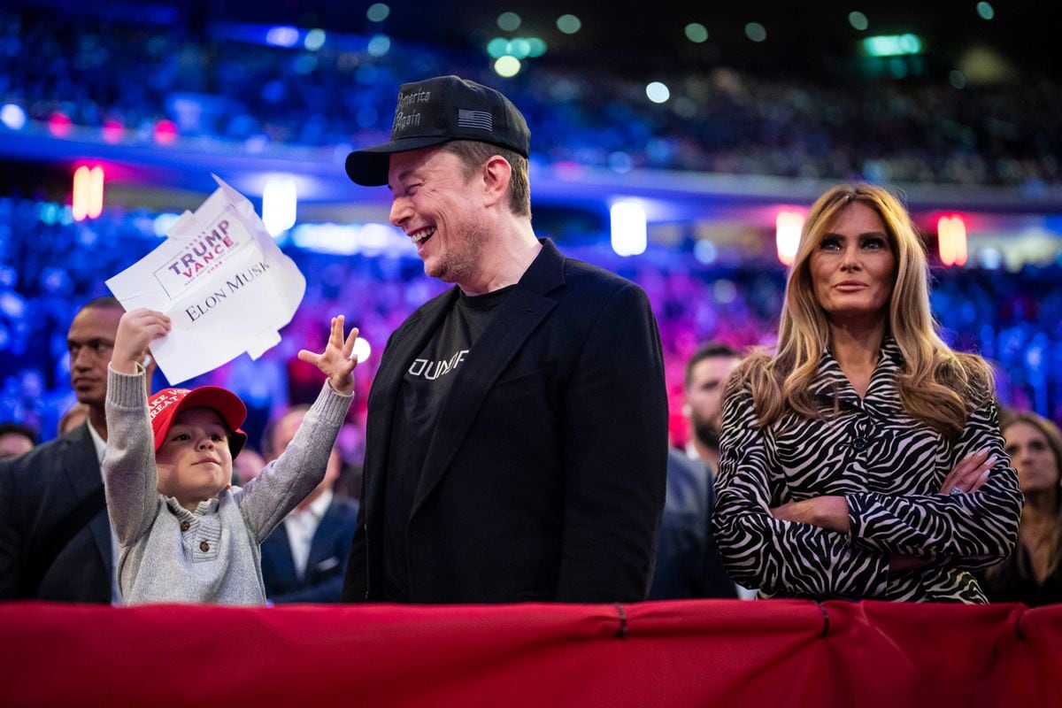 Elon Musk and first lady Melania Trump 