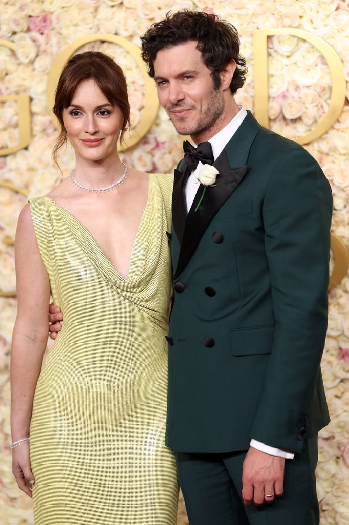 Leighton Meester and Adam Brody attend the Golden Globe Awards 2025