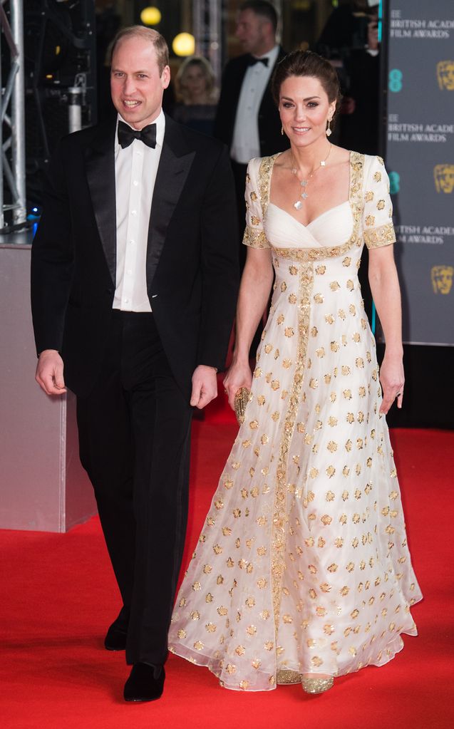 Catherine, Duchess of Cambridge  and Prince William, Duke of Cambridge attend the EE British Academy Film Awards 2020 at Royal Albert Hall on February 02, 2020 in London, England