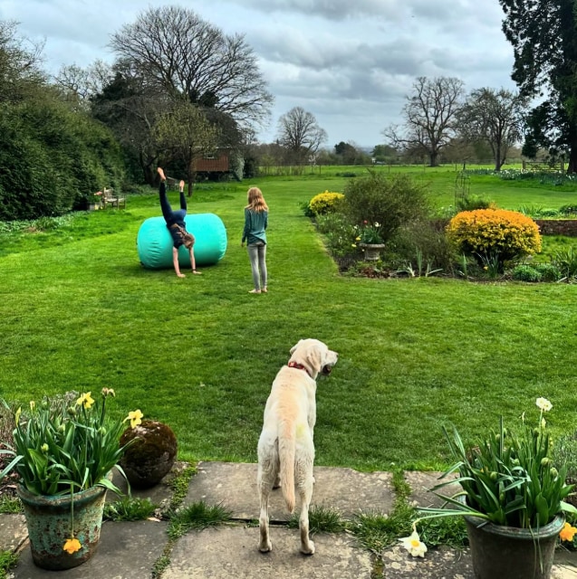 The family love to spend time in the garden