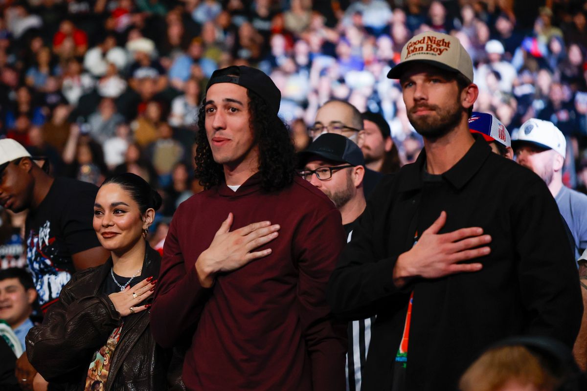 Vanessa Hudgens  and Cole Tucker during Friday Night Smackdown 