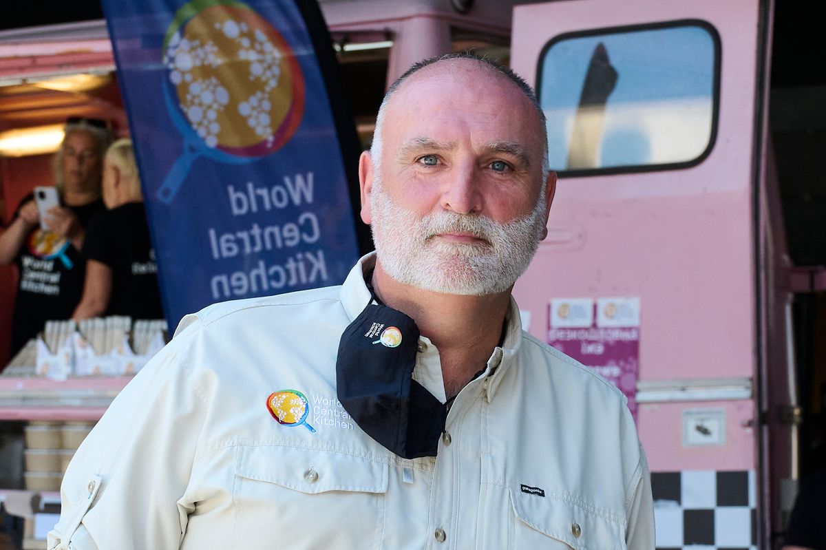 POZUELO DE ALARCON, SPAIN - JUNE 28: Chef Jose Andres  visits CREADE Refugees Center on June 28, 2022 in Madrid, Spain. (Photo by Carlos Alvarez/Getty Images)