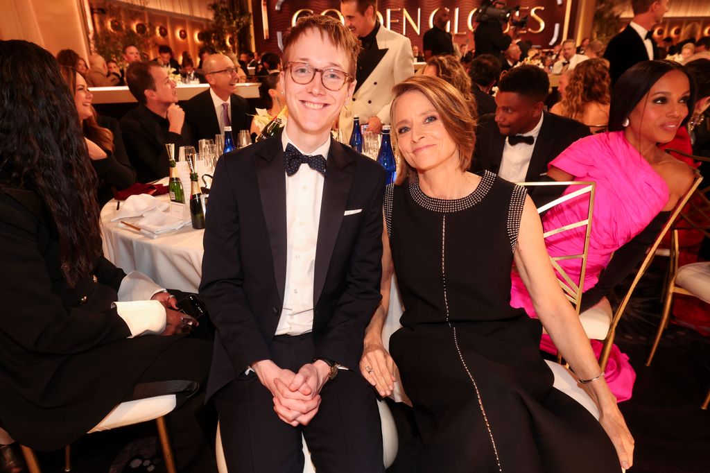 Kit Bernard and mom Jodie Foster the 82nd Annual Golden Globes held at The Beverly Hilton on January 05, 2025 in Beverly Hills, California. (Photo by Christopher Polk/GG2025/Penske Media via Getty Images)