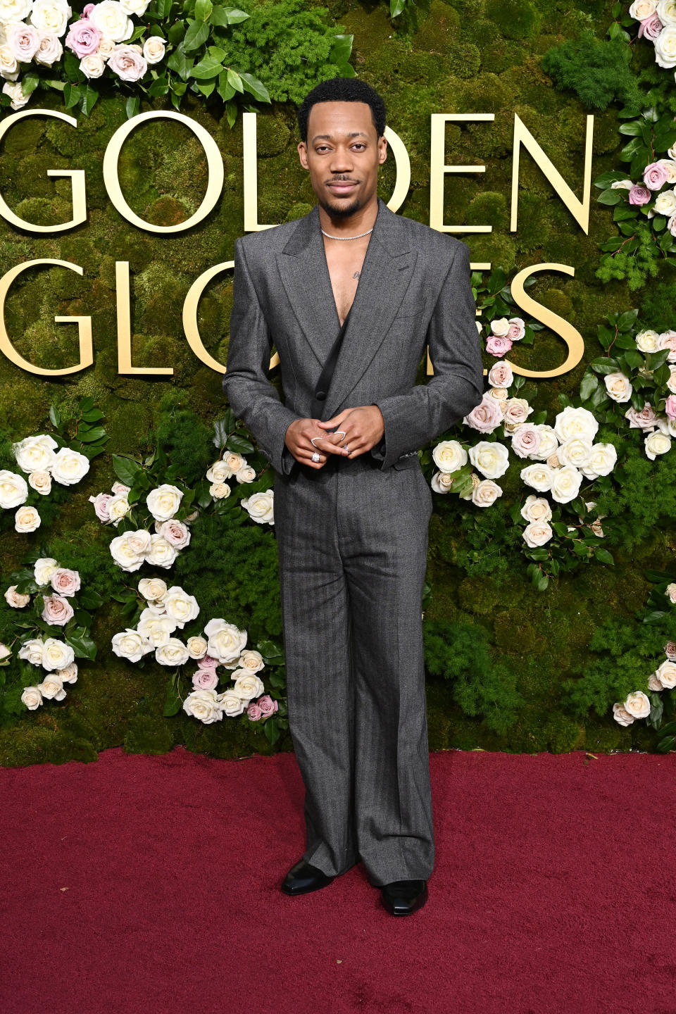 Tyler James Williams during the 82nd Annual Golden Globes held at The Beverly Hilton on January 05, 2025 in Beverly Hills, California. (Photo by Gilbert Flores/GG2025/Penske Media via Getty Images)