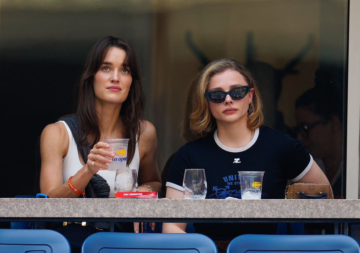 Kate Harrison and Chloe Grace Moretz at the US Open