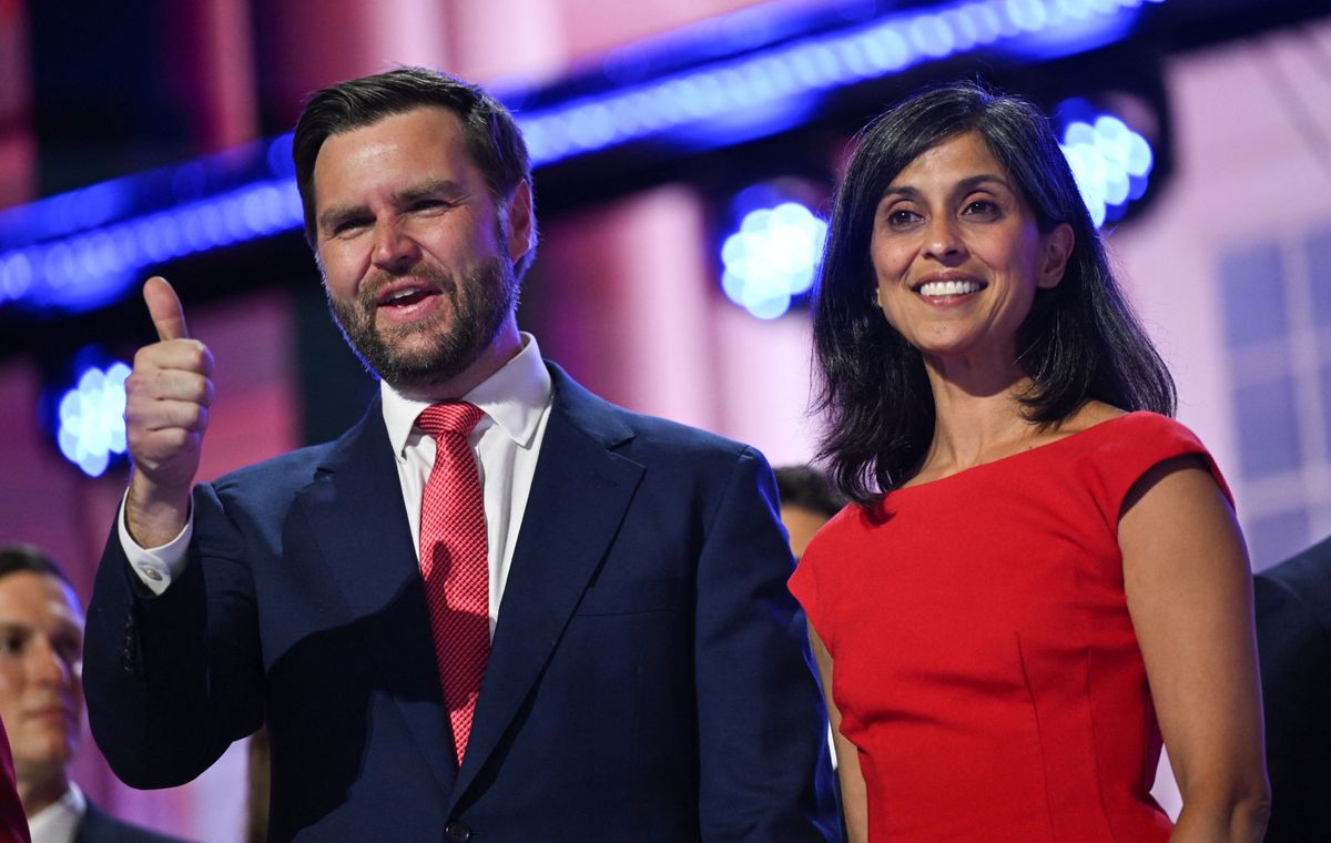 JD Vance and Usha Vance at the 2024 Republican National Convention