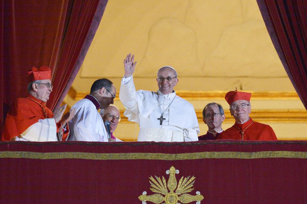 Francis after being elected the 266th pope of the Roman Catholic Church 