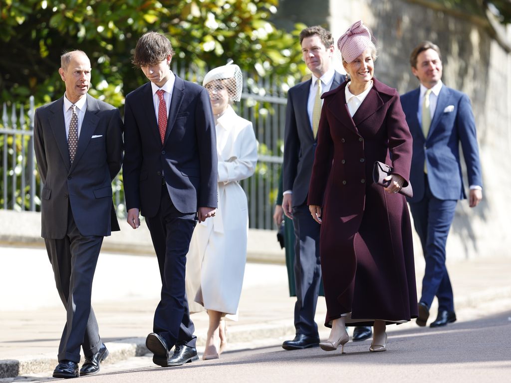 Members of The Royal Family including King Charles III and Queen Camilla attend the traditional Easter Sunday Matins Church Service at St. George's Chapel, Windsor Castle