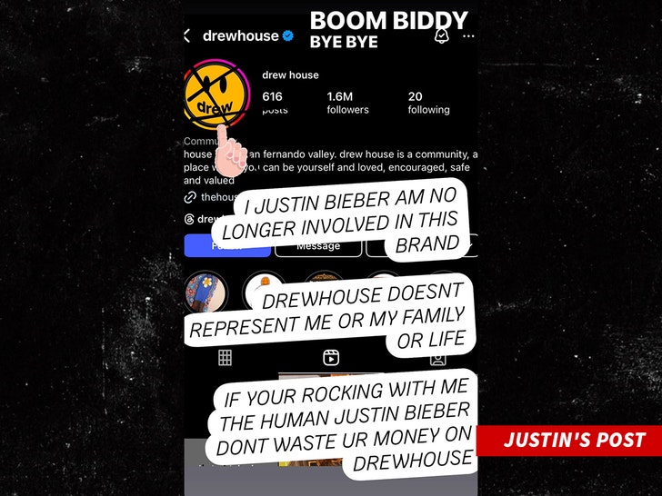 justin bieber on drewhouse insta 1