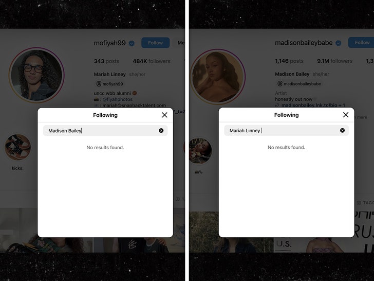 Mariah Linney and Madison Bailey unfollowed insta 3