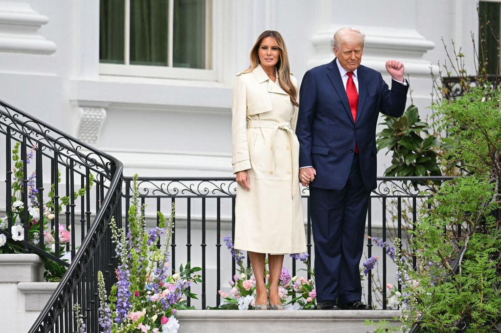 Donald and Melania Trump at the Egg Roll