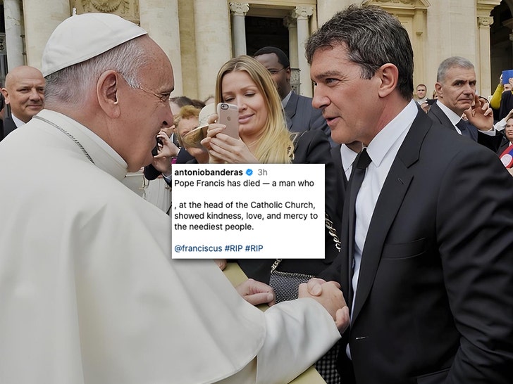 Antonio Banderas pope francis meet insta 1