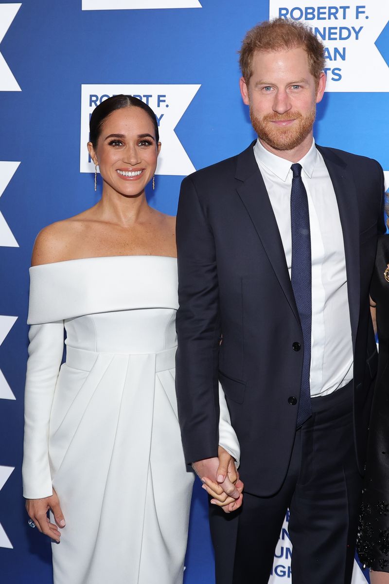NEW YORK, NEW YORK - DECEMBER 06  Meghan, Duchess of Sussex and Prince Harry, Duke of Sussex attend the 2022 Robert F. Kennedy Human Rights Ripple of Hope Gala at New York Hilton on December 06, 2022 in New York City. (Photo by Mike Coppola/Getty Images forÂ 2022 Robert F. Kennedy Human Rights Ripple of Hope Gala)
