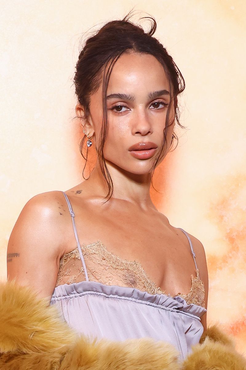 Zoe Kravitz at the Saint Laurent show at Paris Fashion Week 2025