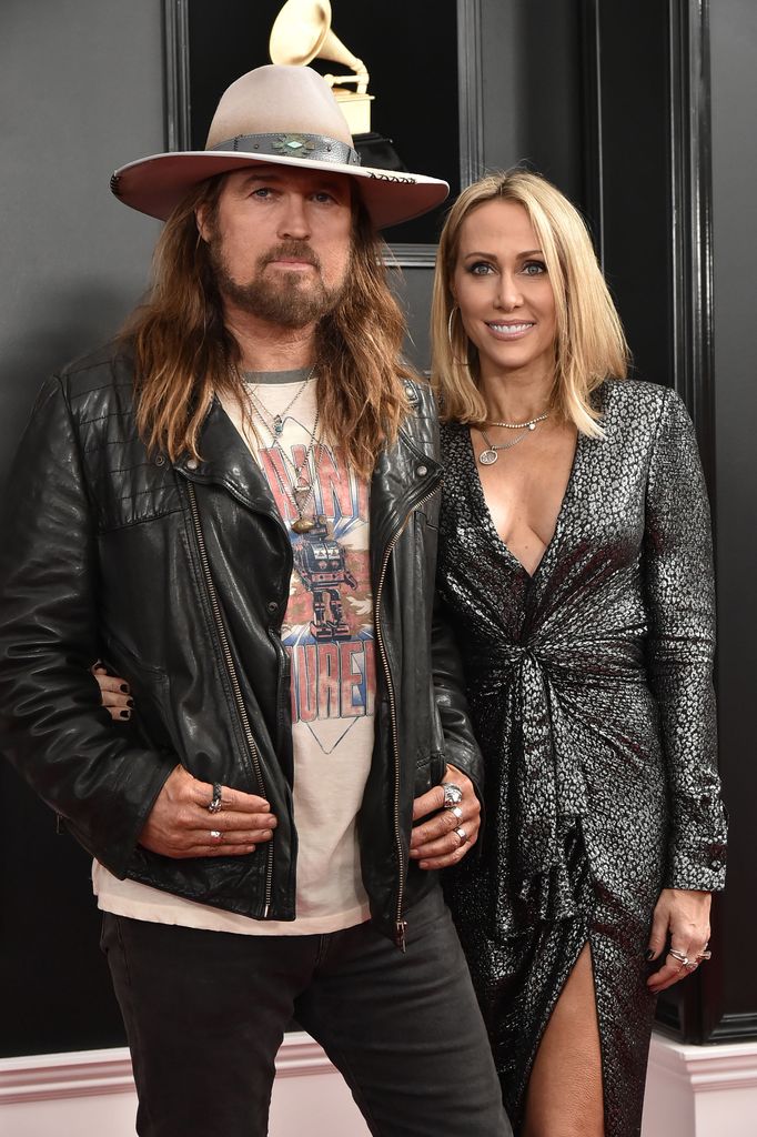  Billy Ray Cyrus and Tish Cyrus at the 61st Annual Grammy Awards 
