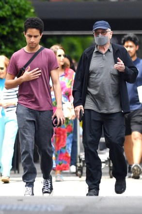 New York, NY  - *EXCLUSIVE*  - Actor and busy dad Robert De Niro is spotted out for lunch at Via Carota in New York City with his son Julian. The legendary actor just became a dad again at age 79 welcoming his 7th child with girlfriend Tiffany Chen. Julian is De Niro's son from his relationship with actress Toukie Smith.Pictured: Robert De NiroBACKGRID USA 16 MAY 2023 USA: +1 310 798 9111 / usasales@backgrid.comUK: +44 208 344 2007 / uksales@backgrid.com*UK Clients - Pictures Containing ChildrenPlease Pixelate Face Prior To Publication*