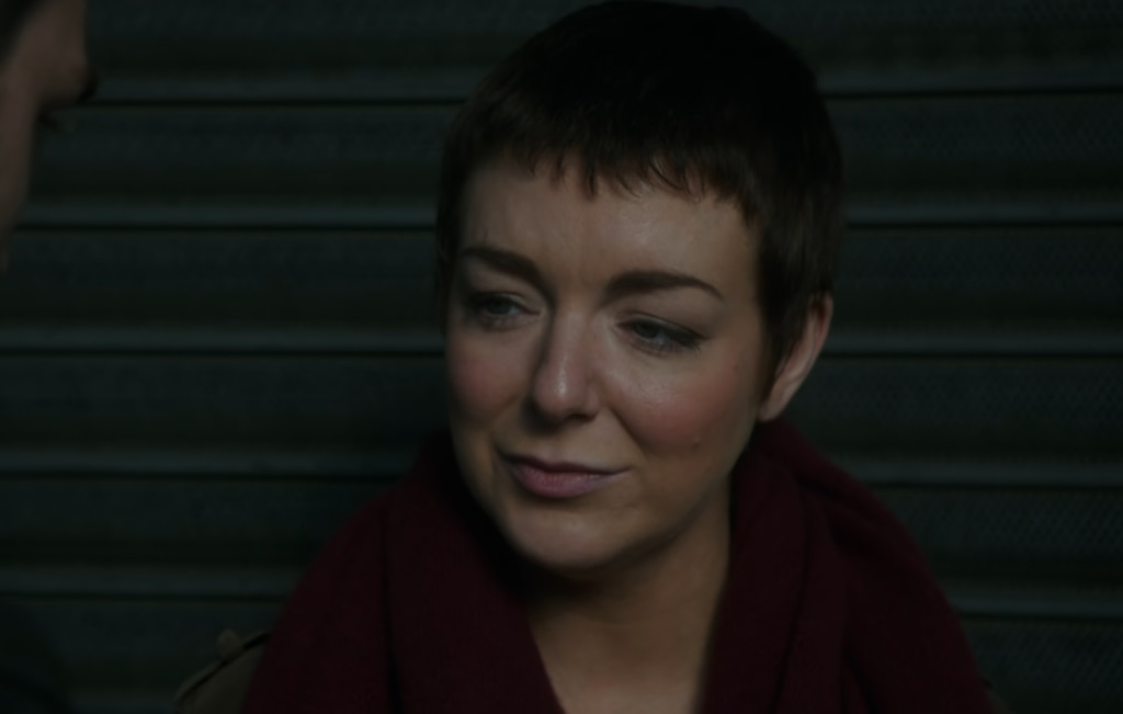 close-up of sad woman