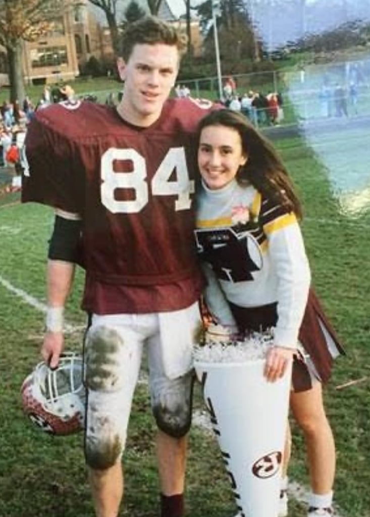 Throwback photo shared by Willie Geist with his wife Christina, who is his high school sweetheart