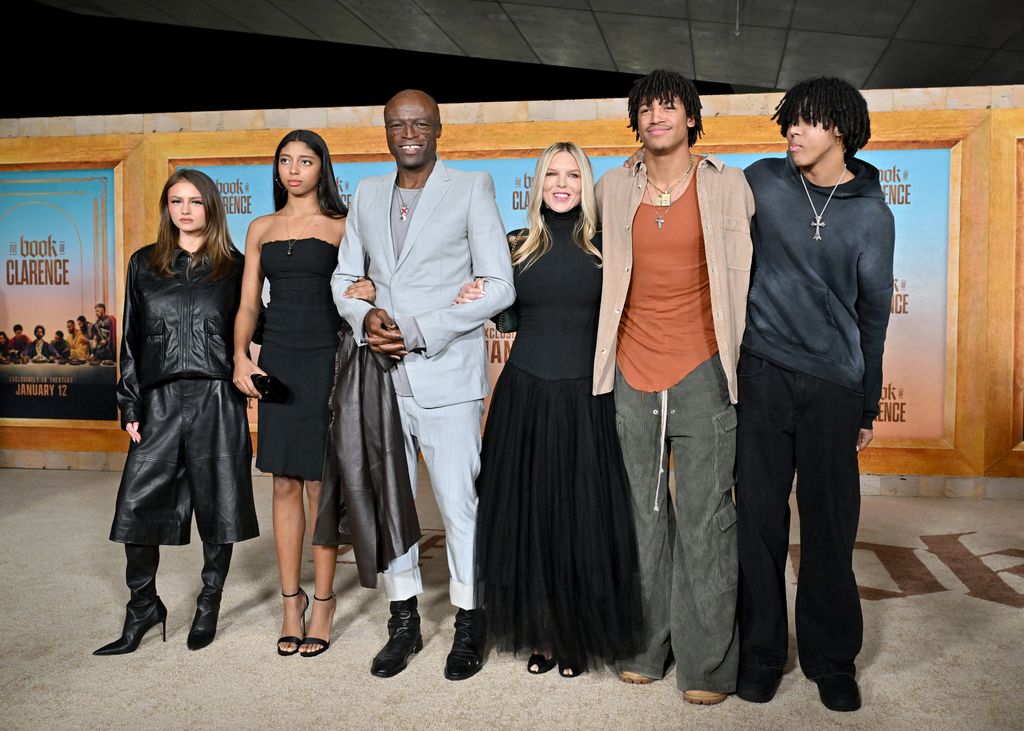 Leni Klum, Lou Samuel, Seal, Laura Strayer, Henry Samuel and Johan Samuel at the Los Angeles Premiere of Sony Pictures' "The Book of Clarence" 