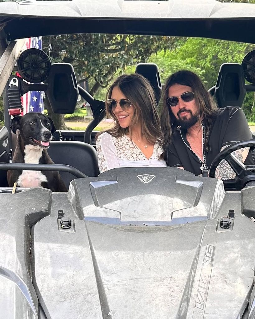 Photo shared by Elizabeth Hurley on Instagram of her weekend together with Billy Ray Cyrus