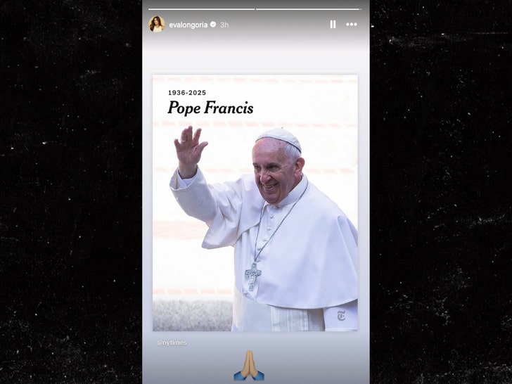 eva longoria pope francis death insta 1