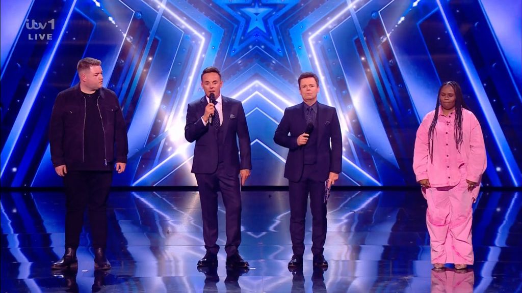 Vinnie, Ant, Dec and Linda Mudzenda in BGT's semi-final