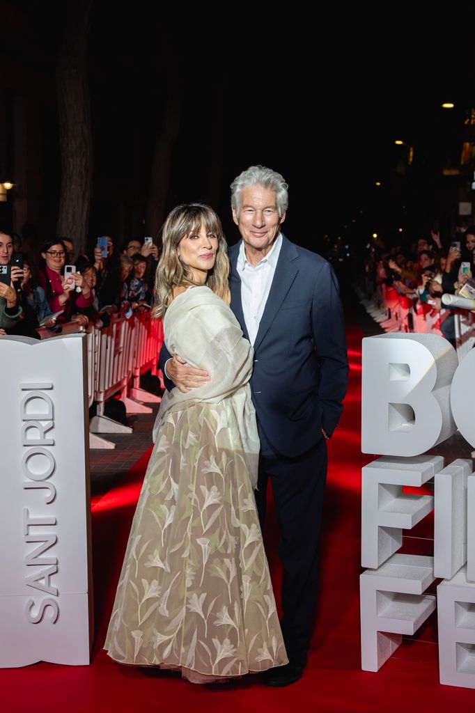 Richard Gere and wife Alejandra Silva in Barcelona 