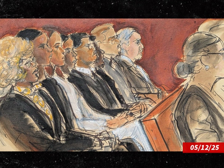 diddys family in court with Mark Geragos Elizabeth Williams