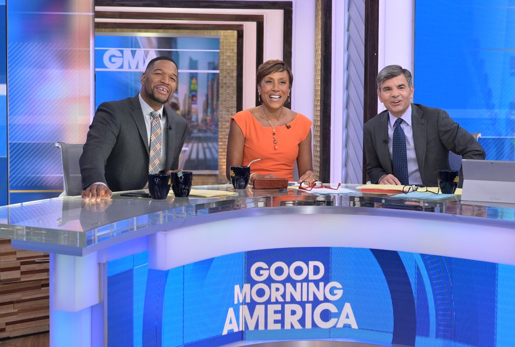 michael strahan, robin roberts and george stephanopoulos