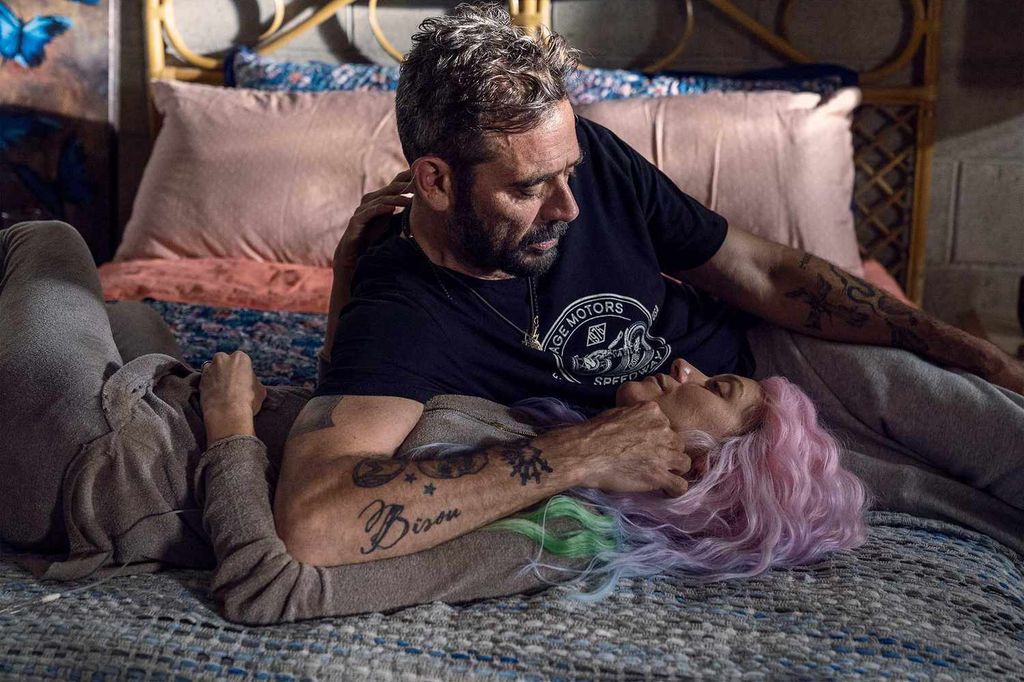Jeffrey Dean Morgan and Hilarie Burton as Negan and Lucille in The Walking Dead